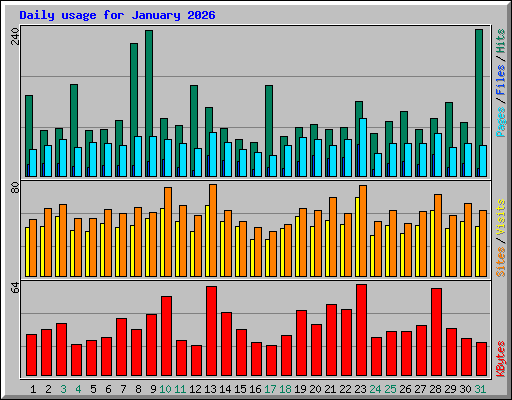 Daily usage for January 2026