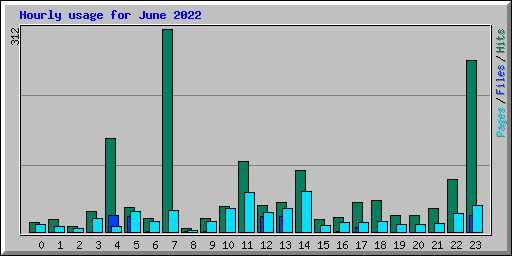 Hourly usage for June 2022